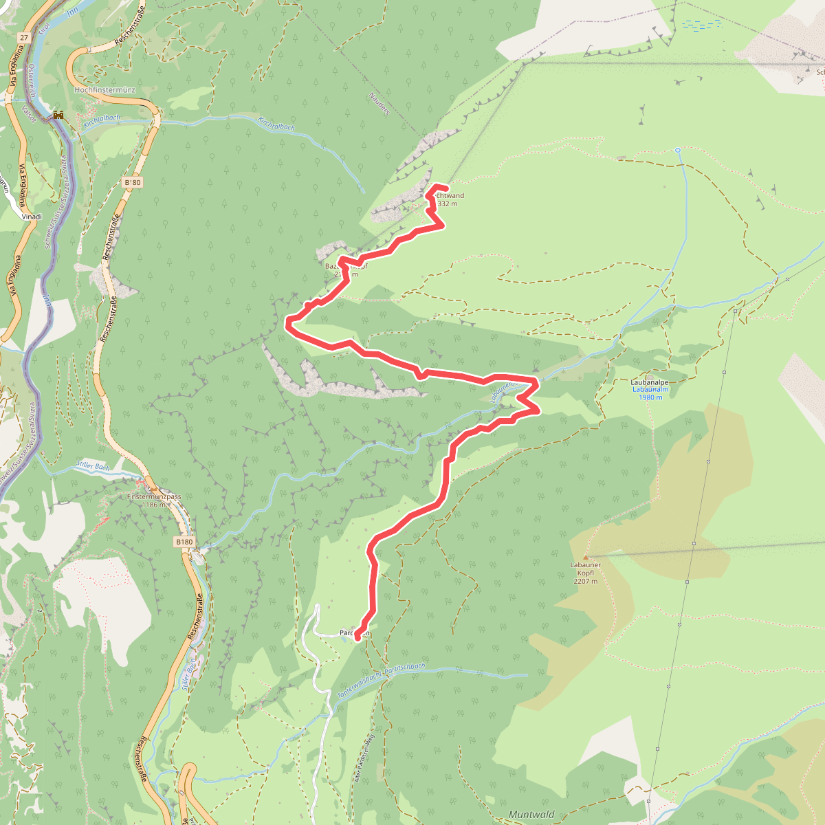 Nauders Wanderweg Nr. 16