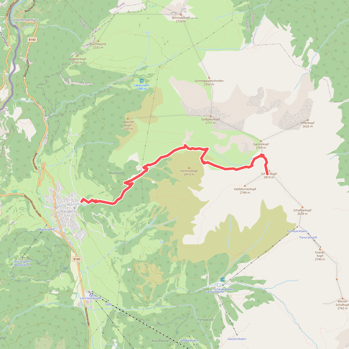 Nauders Wanderweg Nr. 17