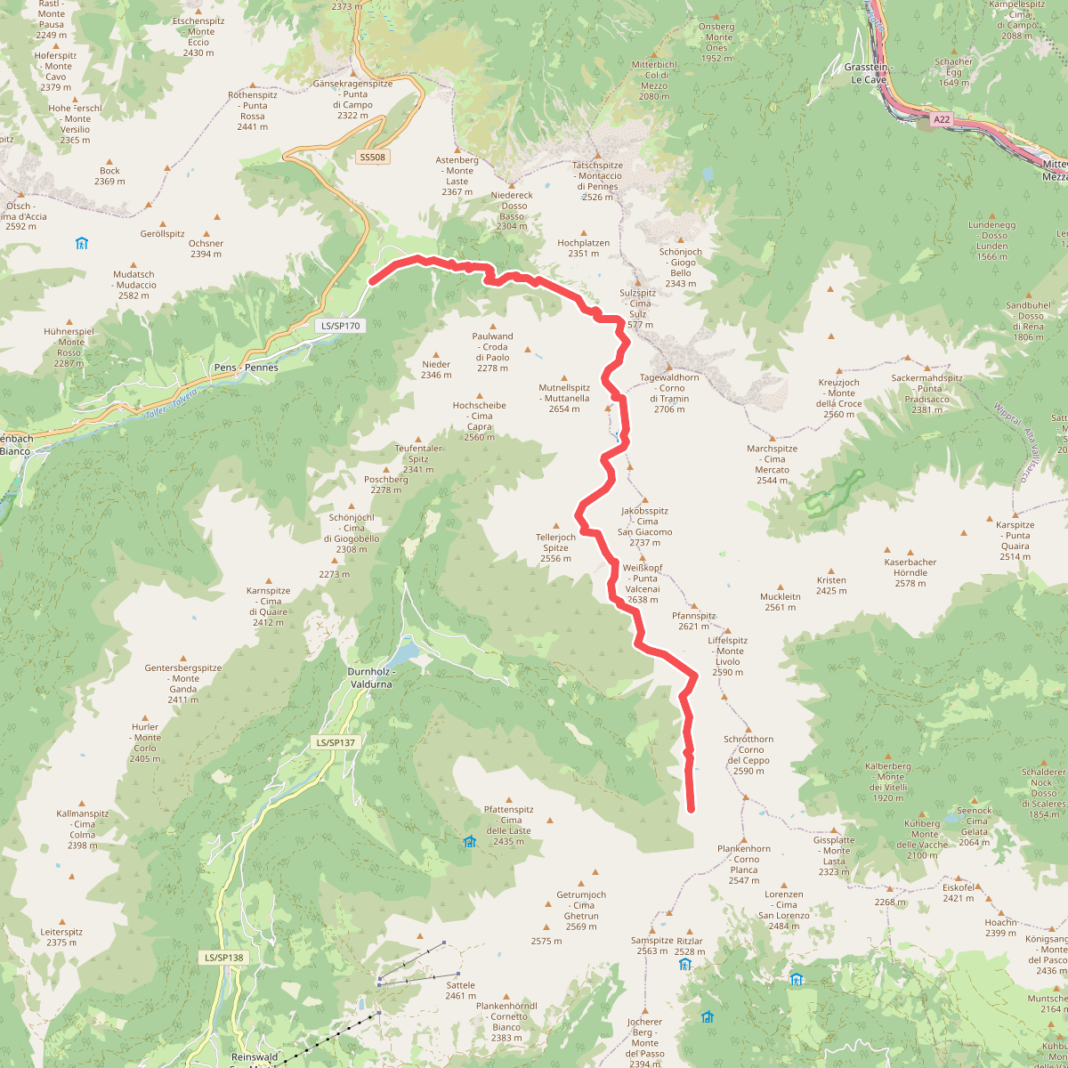 AVS 13 - Asten - Hörtlahner Scharte - Marburger Hütte (Flaggerschartenhütte) - Tellerjoch - (Fortschellscharte)