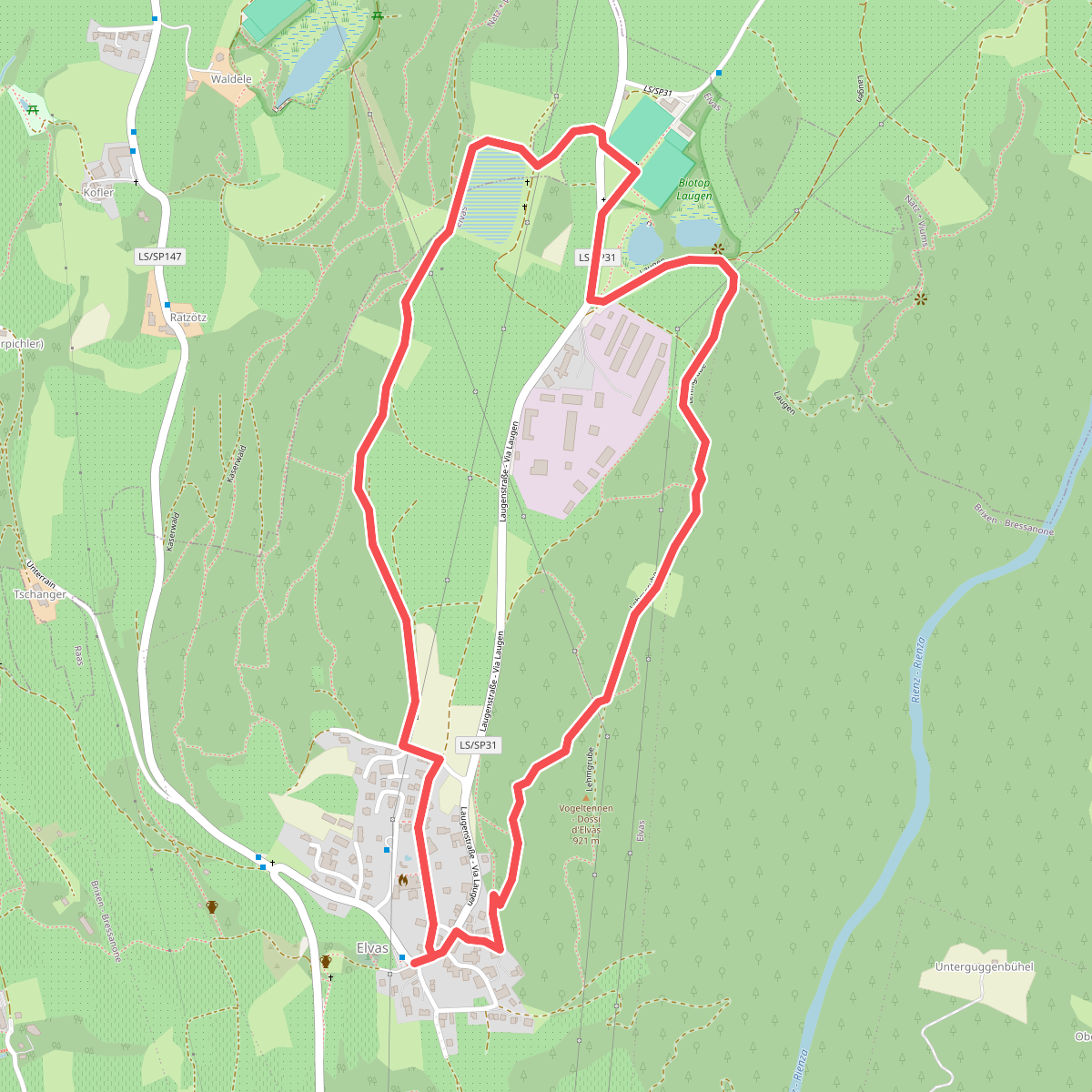 Rundweg Laugen Elvas