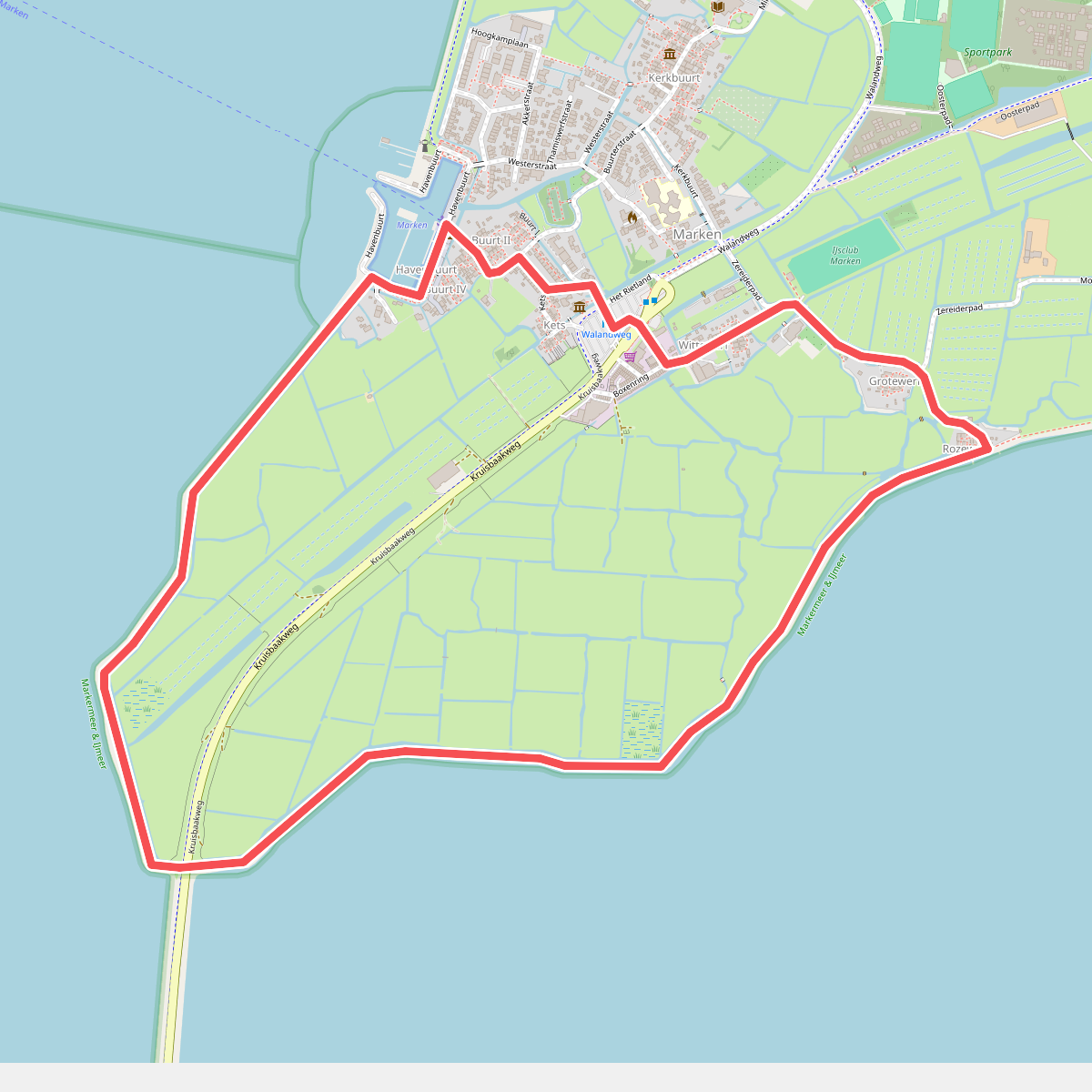 Havenbuurtroute (rood)