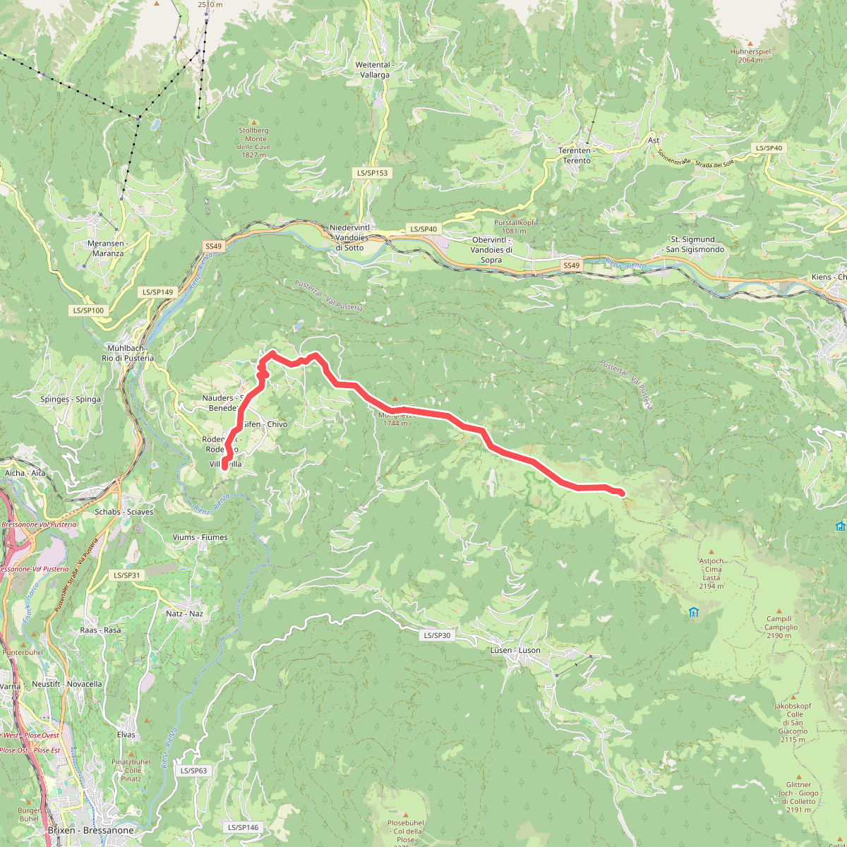 2 - Rodeneck => Starkenfeldhütte