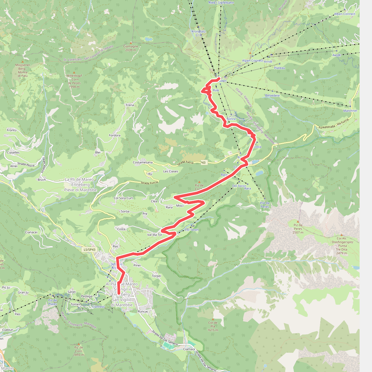 1 - Al Plan de Mareo => Kronplatz
