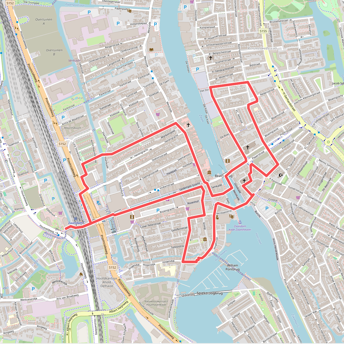 Tsaar Peterroute (blauw)