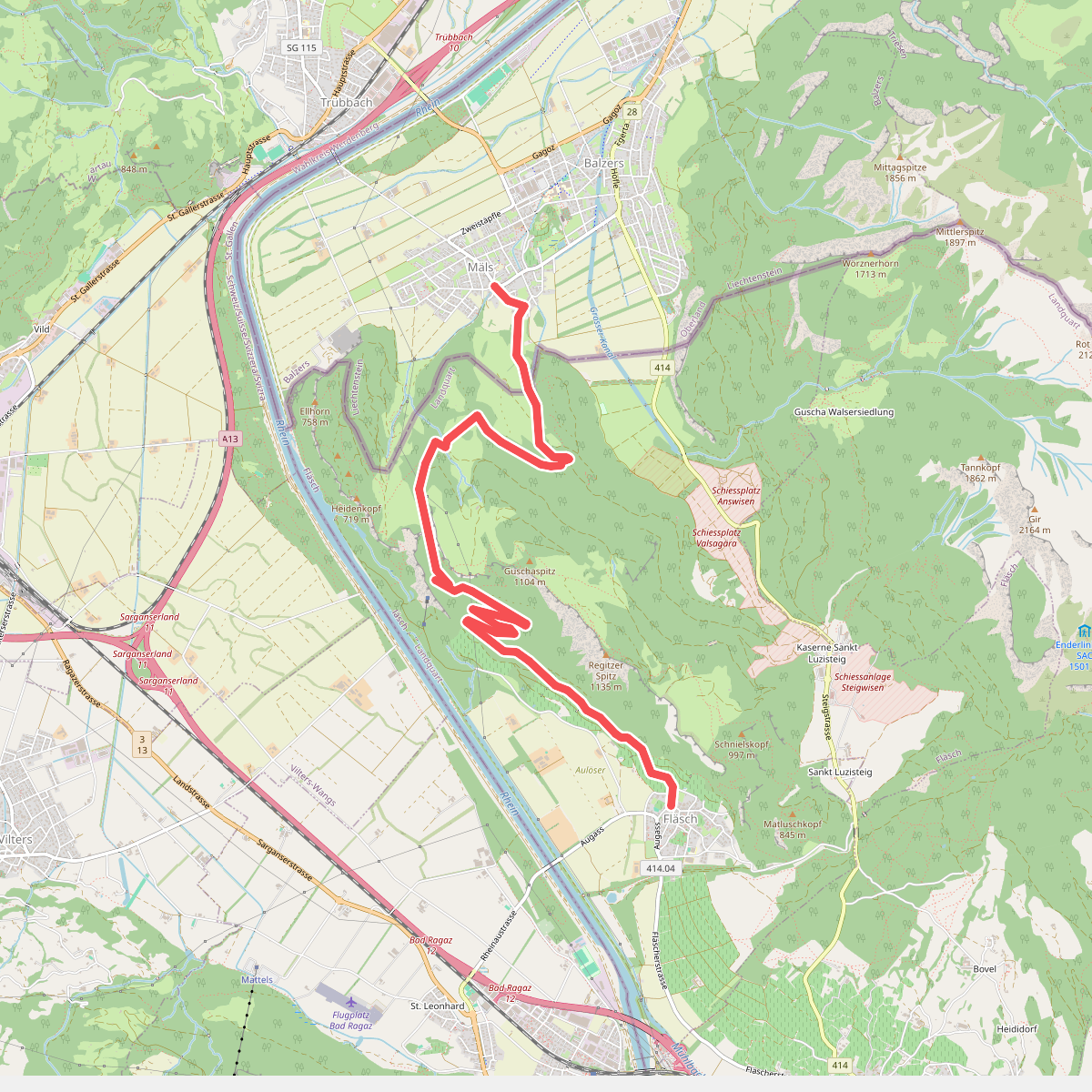 Flaesch (CH) - Neuwald (CH) - Maels