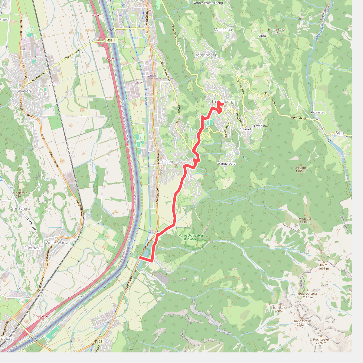 Landstrasse-Saege - Forst - Triesenberg