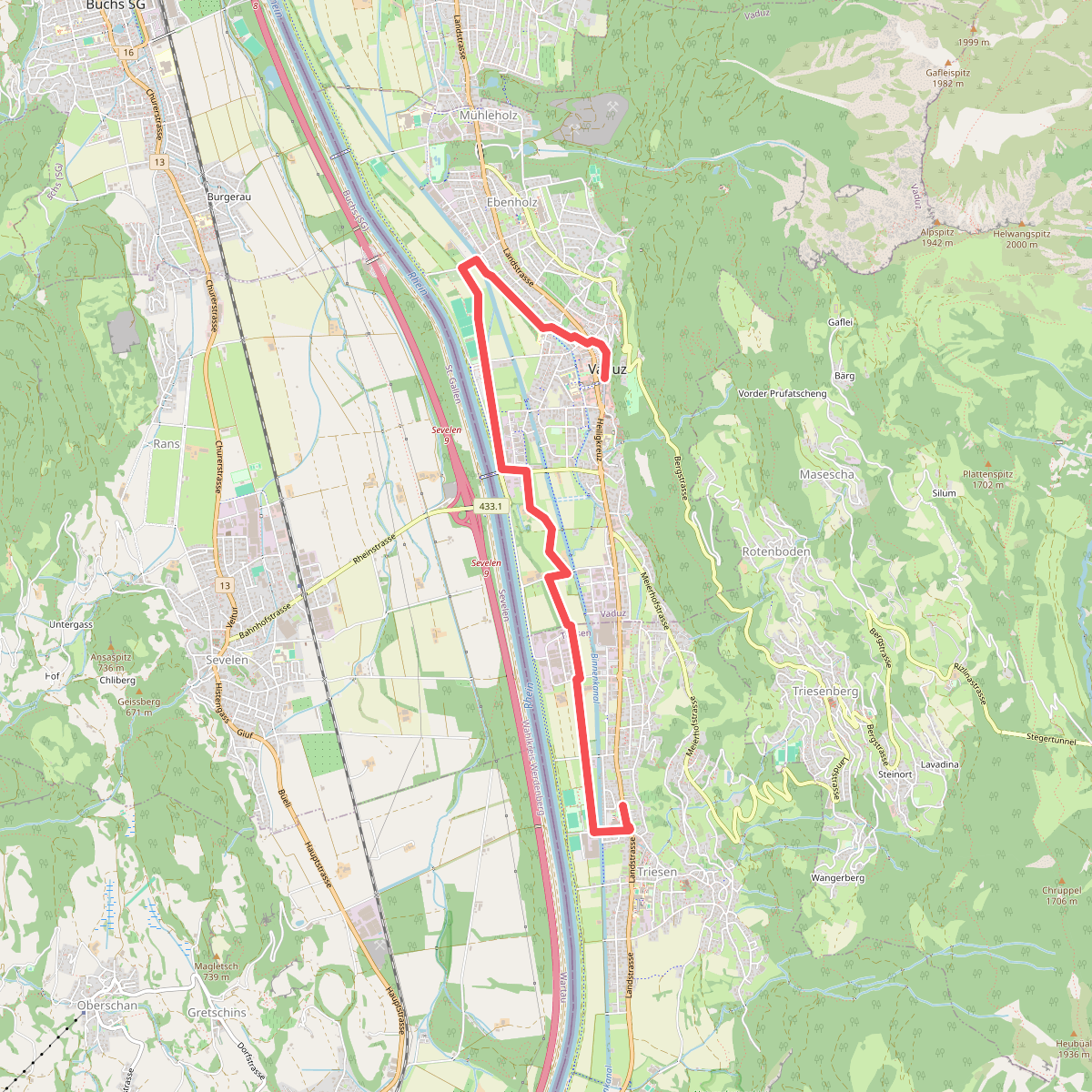 Triesen Post - Alte Rheinbruecke - Vaduz