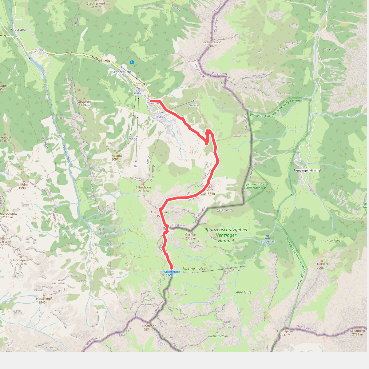 Malbun - Augstenberg - Pfaelzerhuette