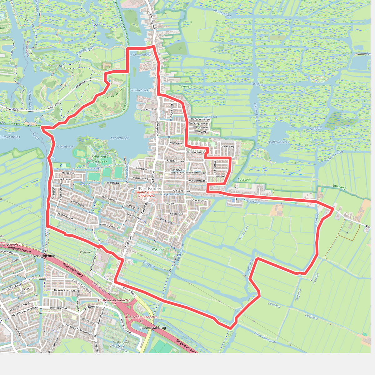 Kadoelenroute (paars)