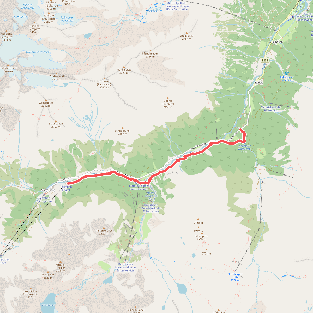Wanderweg 135 - Stubai