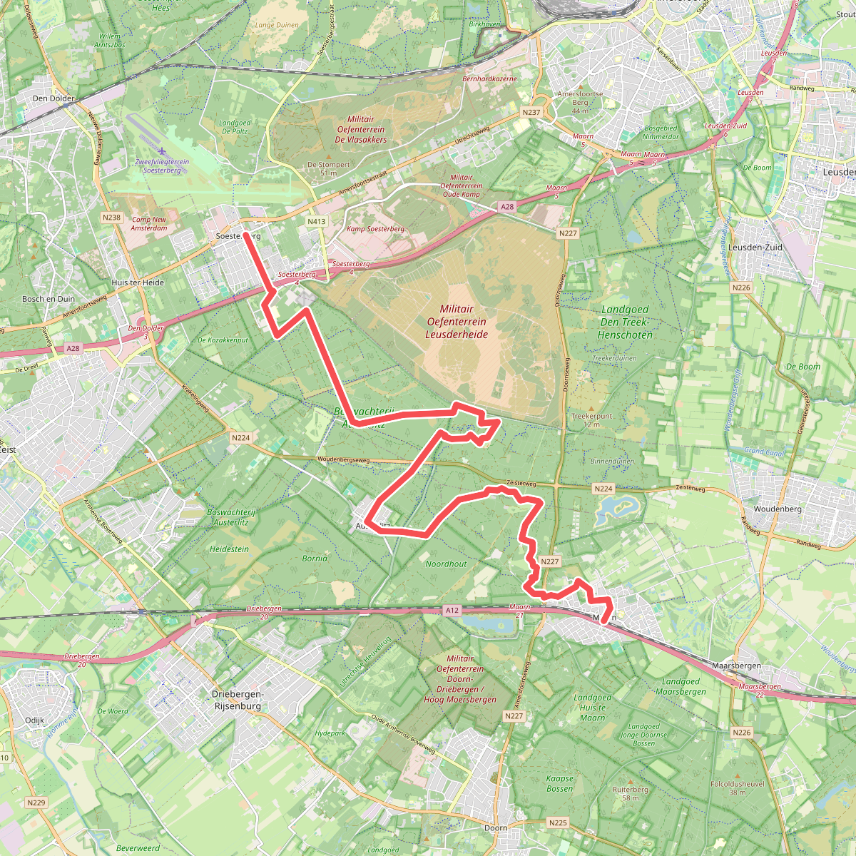 Soesterberg - Maarn · Trekvogelpad etappe 11