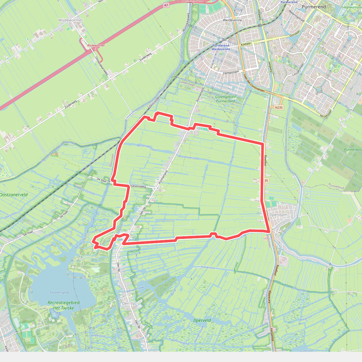 Purmerlandroute (groen)