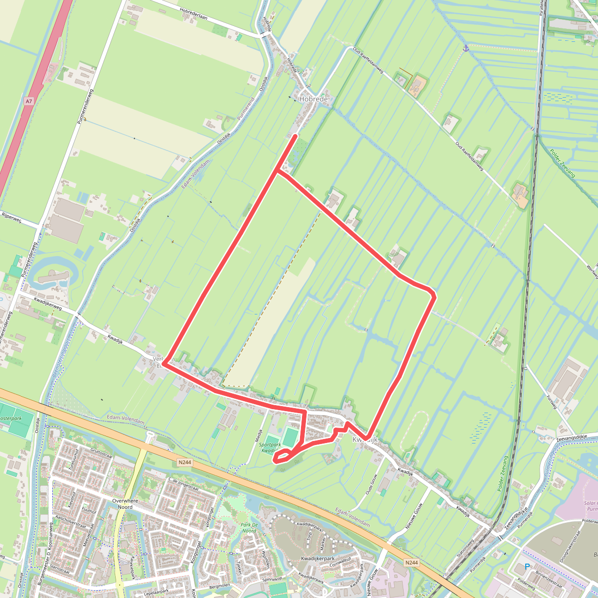 Ommetje Kwadijk (rood)