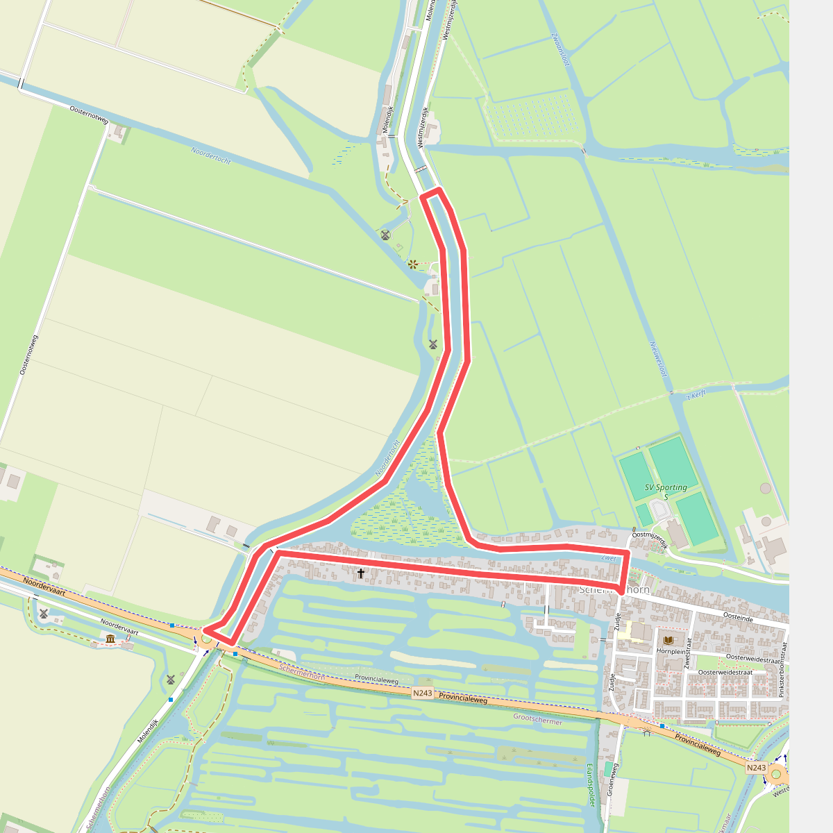 Noordkustroute (blauw)