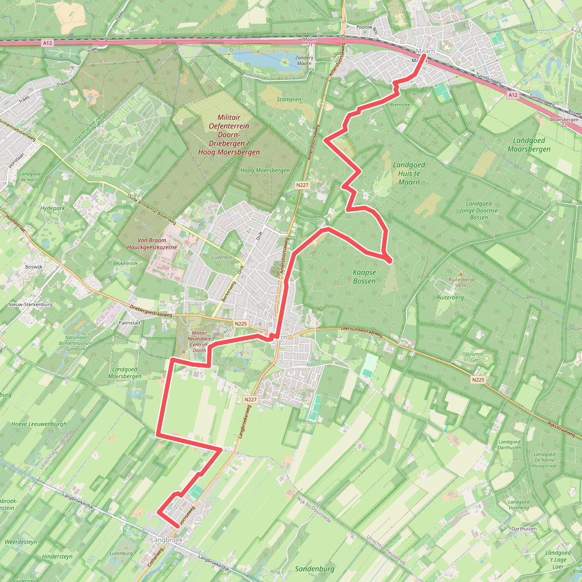 Maarn - Langbroek · Trekvogelpad etappe 12