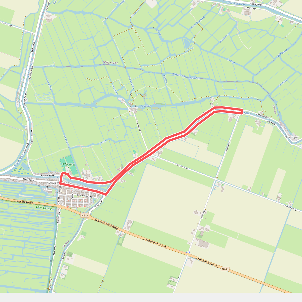 Beemster- & Mijzerdijkroute (groen)