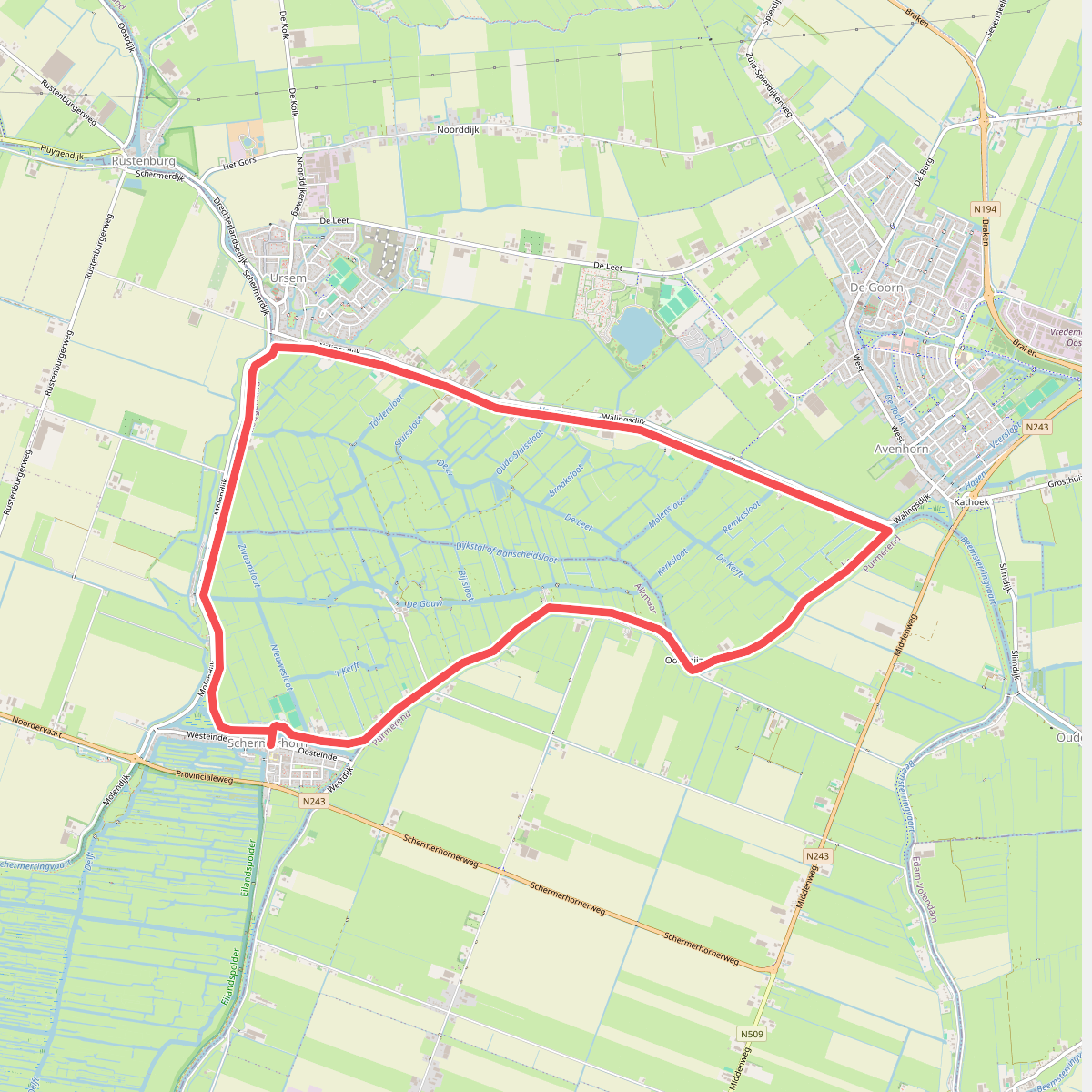 Ommetje Mijzerpolder (paars) 