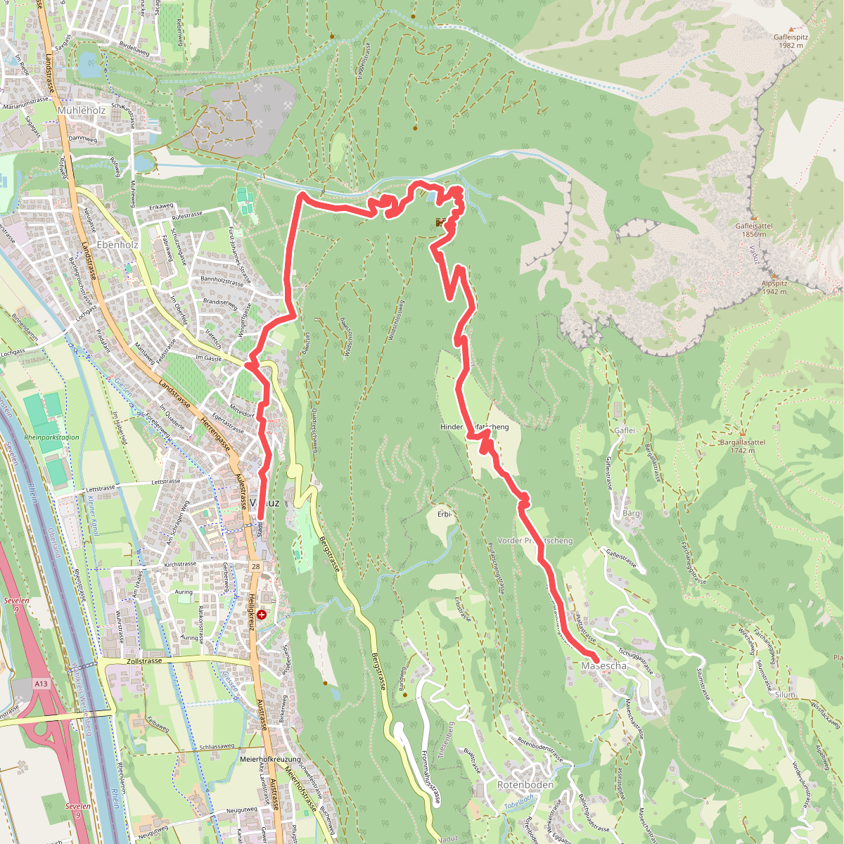 Masescha - Baholz - Vaduz
