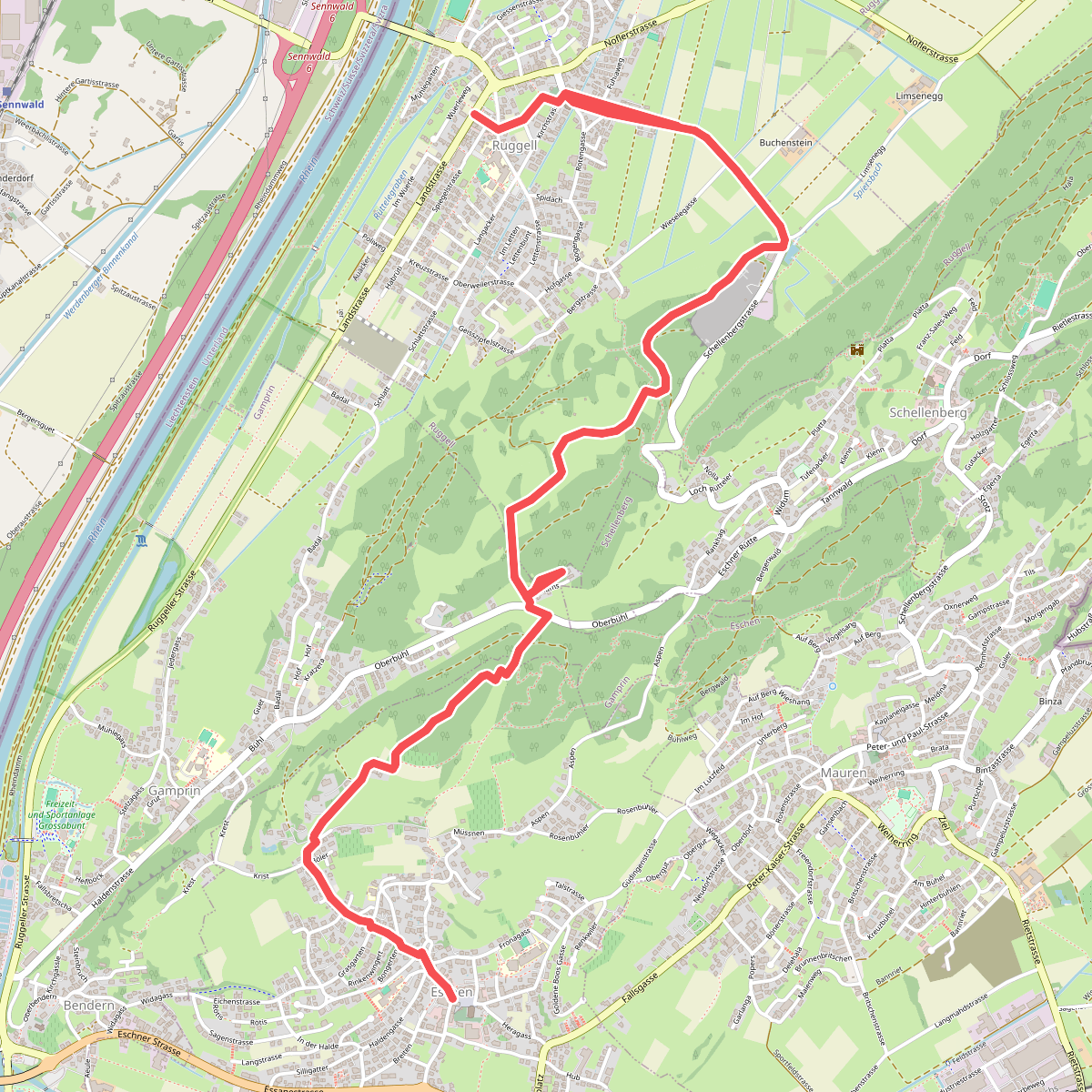 Eschen - Brueechliswald - Ruggell