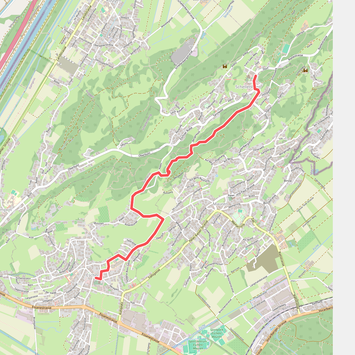 Eschen - Lindholz - Mittlerer Schellenberg