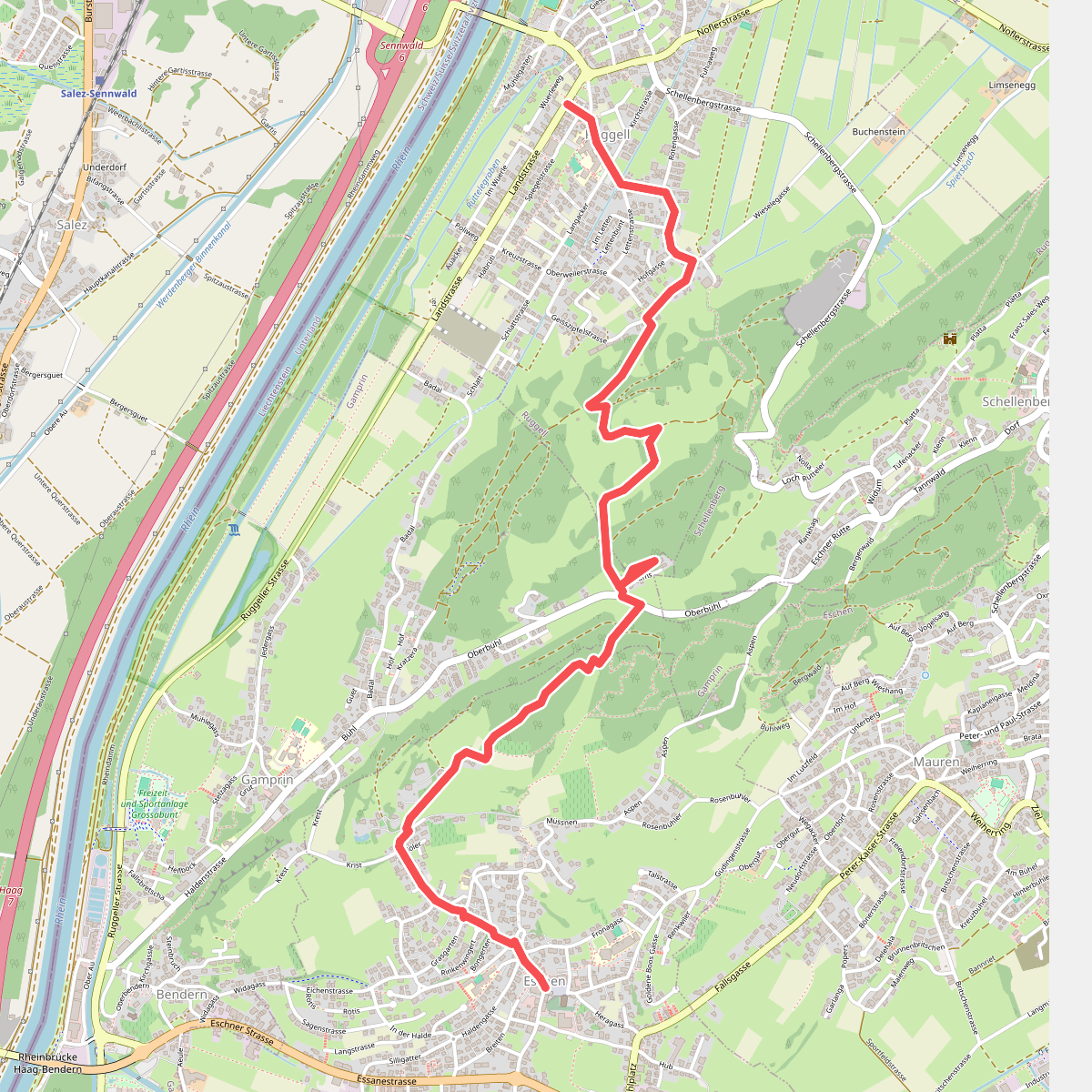 Eschen - Malanserwald - Ruggell