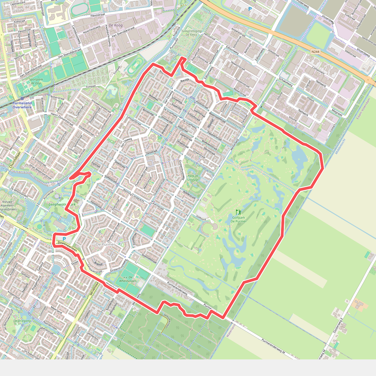 Bukken-voor-golfballetjes-route (turkoois)