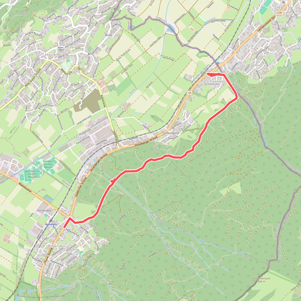 Nendeln - Schaanwald Zoll