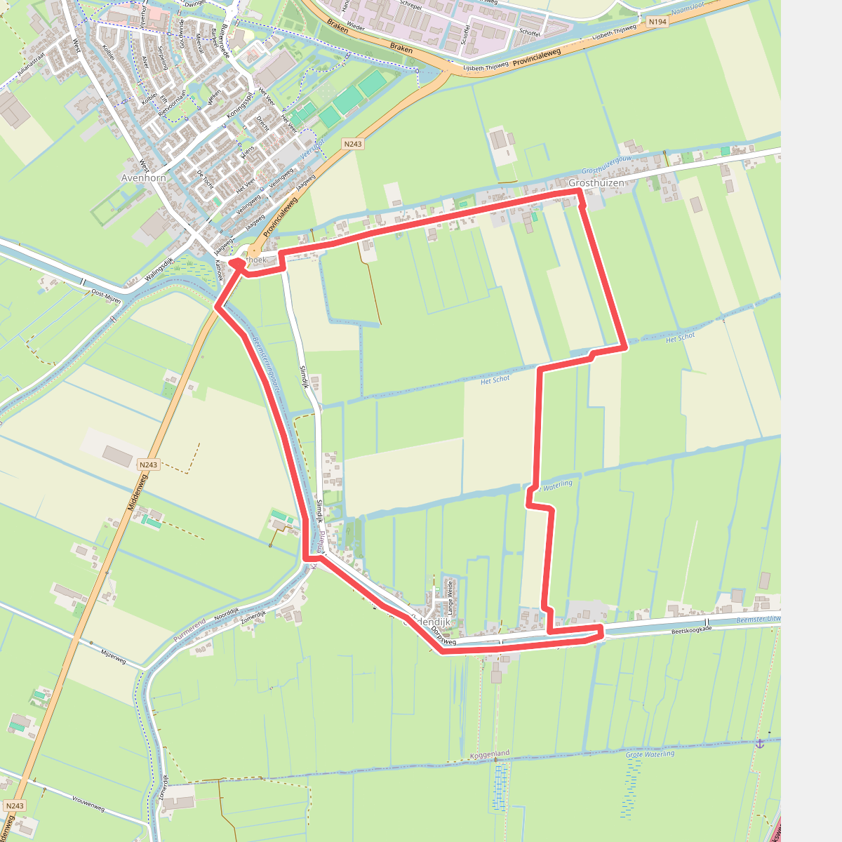 Grosthuizenroute (oranje)