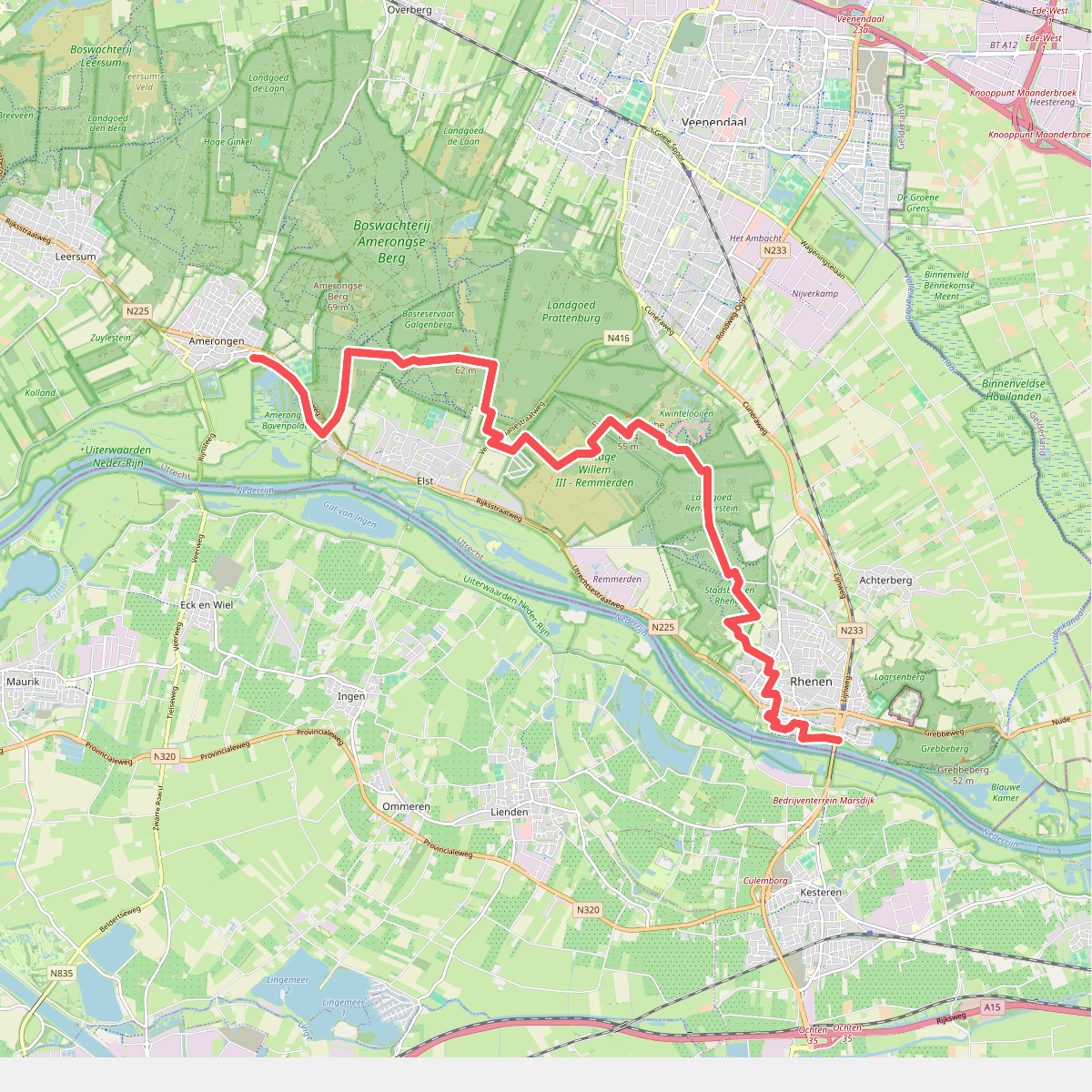Amerongen - Rhenen · Trekvogelpad etappe 14