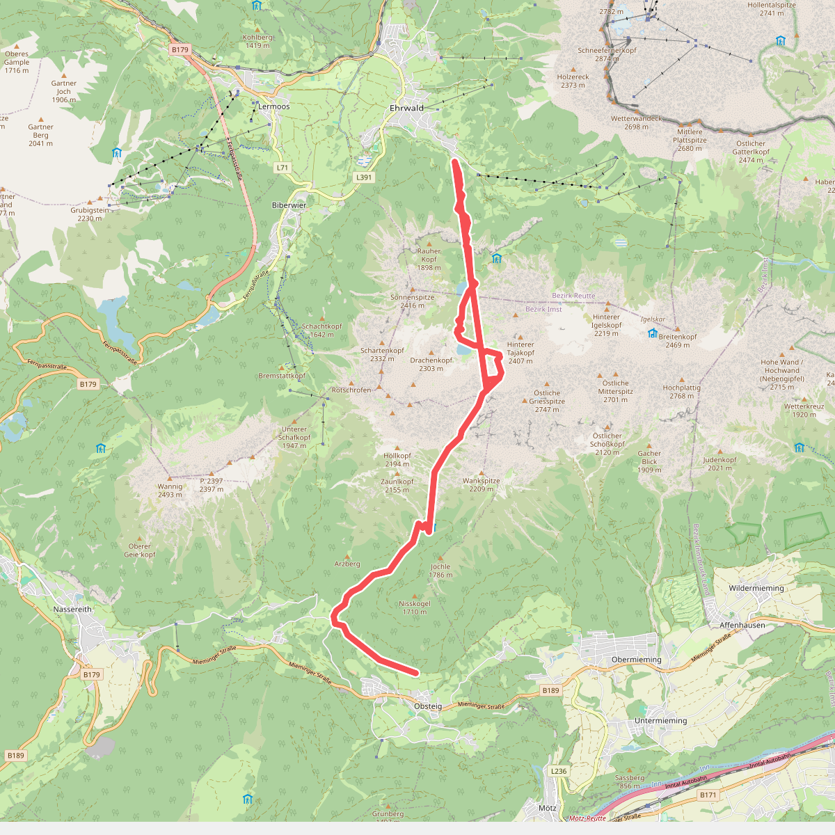 AV Weg 812 (Obsteig - Coburger Hütte - Ehrwald)