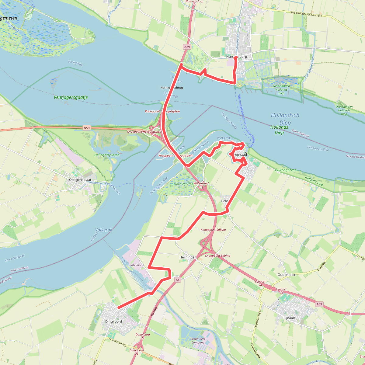 Numansdorp - Dinteloord · Floris V-pad etappe 11