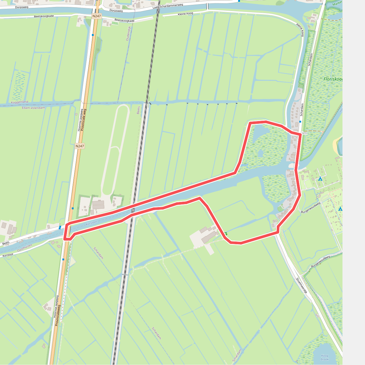 Kogenroute (rood)