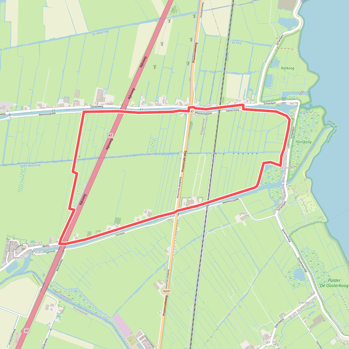 Ommetje Beetskoog-Oost (geel)