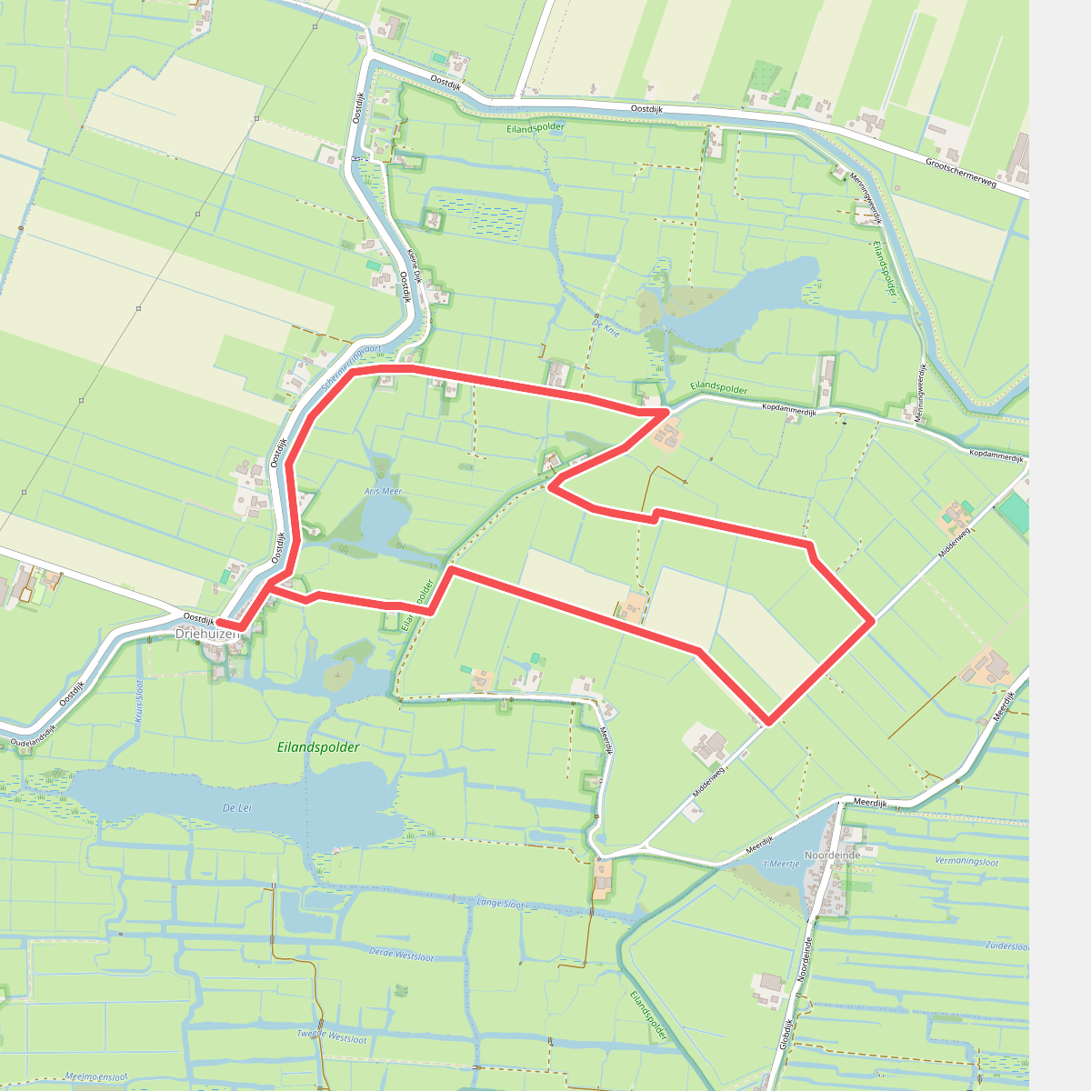 Ommetje Noordeindermeer (groen)