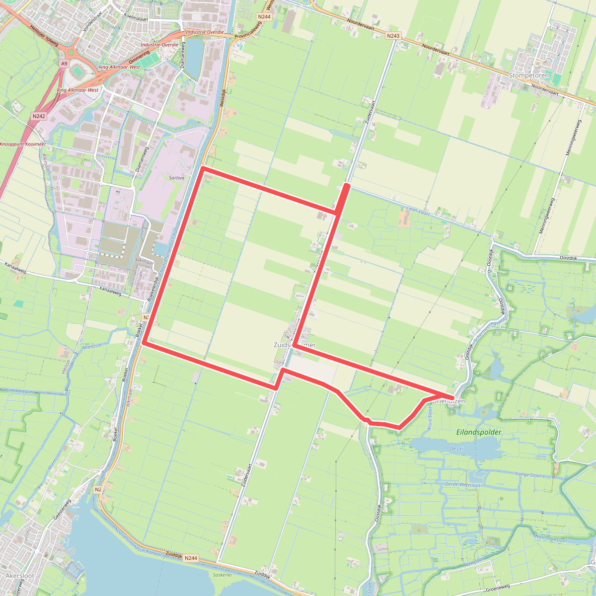 Zuidschermerroute (blauw)