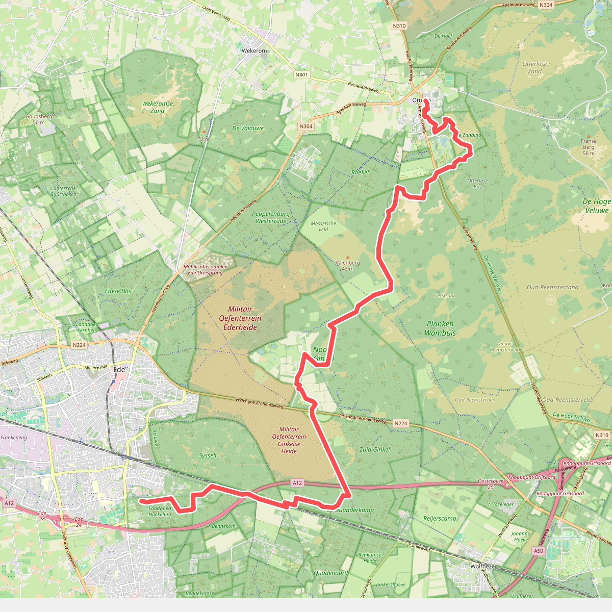 Ede - Otterlo · Trekvogelpad etappe 16