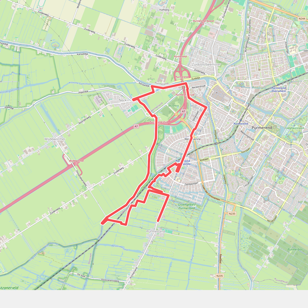 Wijde Wormerroute (blauw)