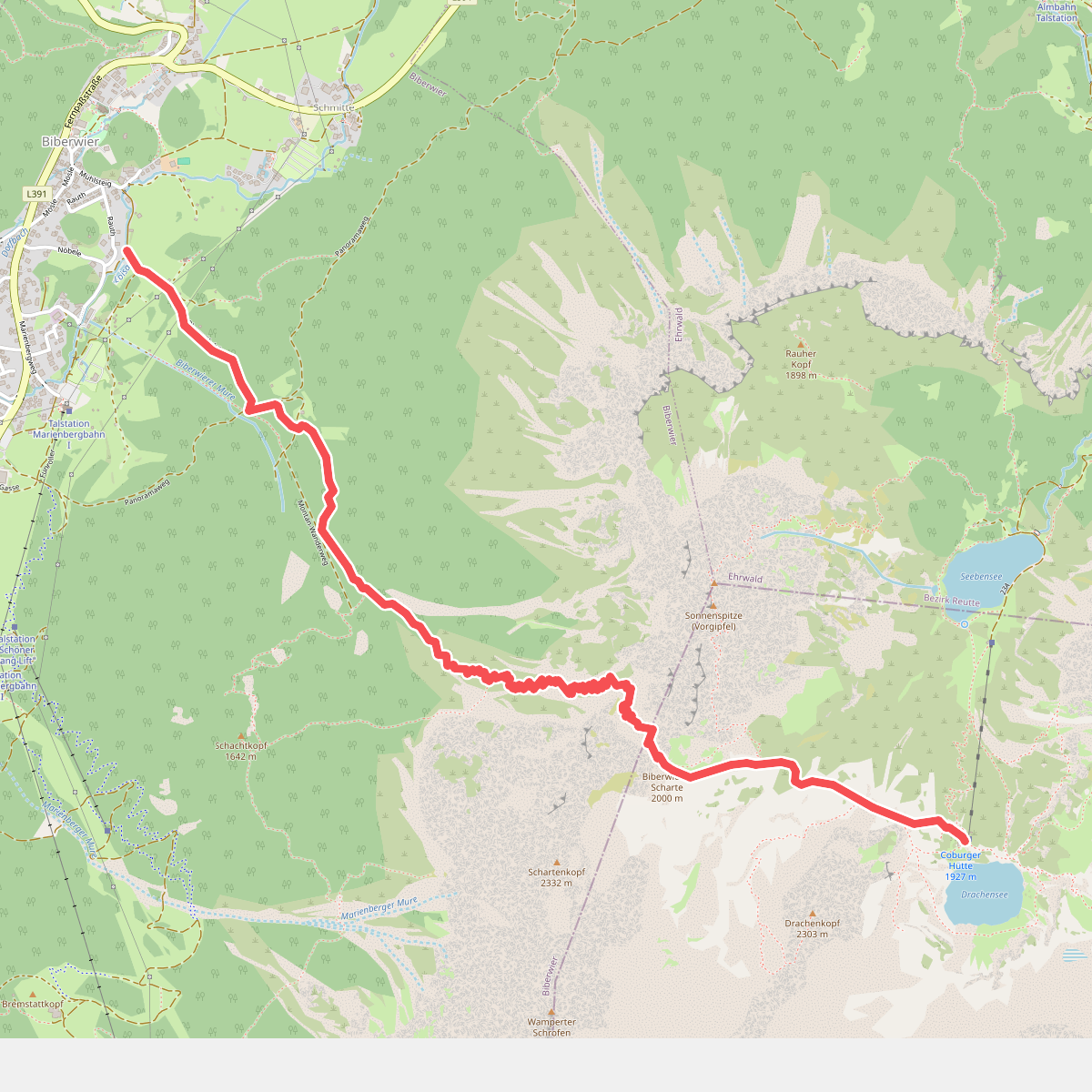AV Weg 814 (Biberwier - Biberwierer Scharte - Coburger Hütte)