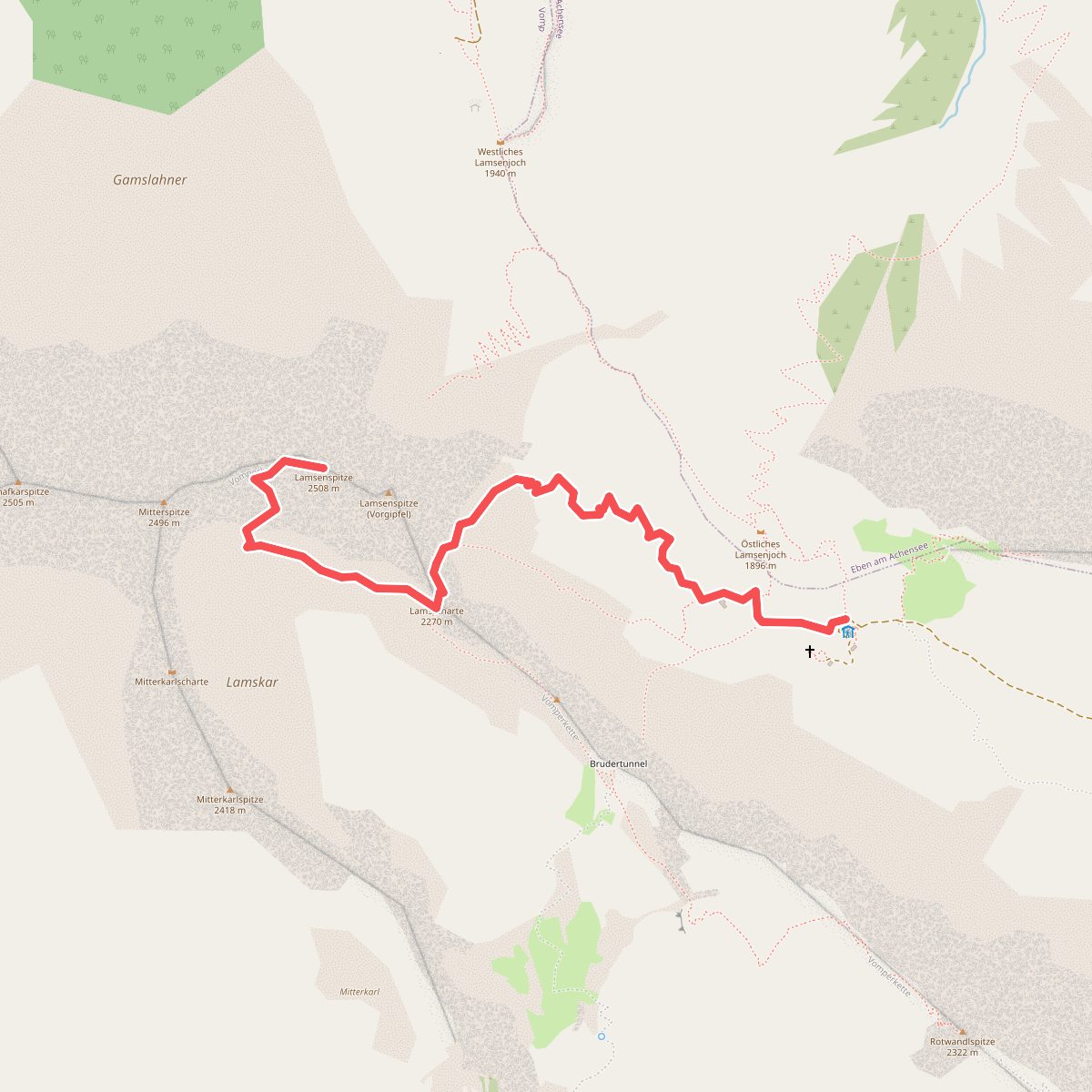 Lamsenspitze Normalweg