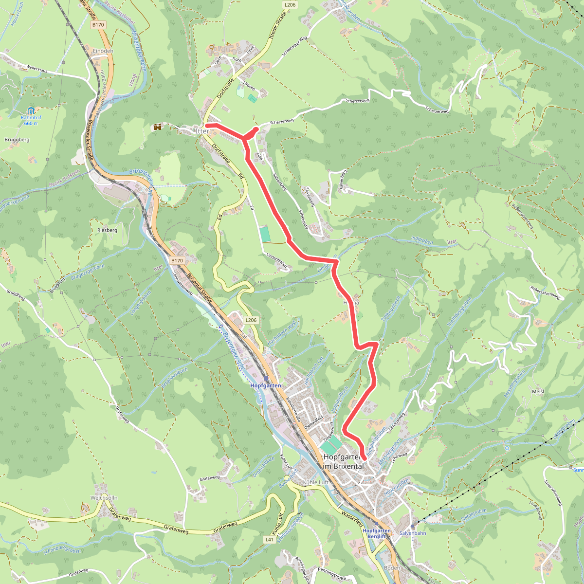 Wanderweg 70 - Itter