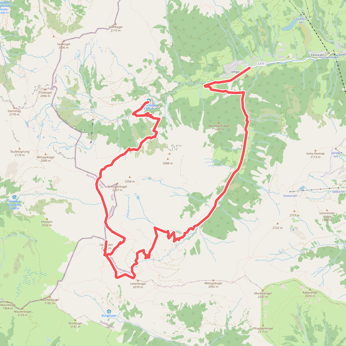Wandertour Geißstein ab Lengau