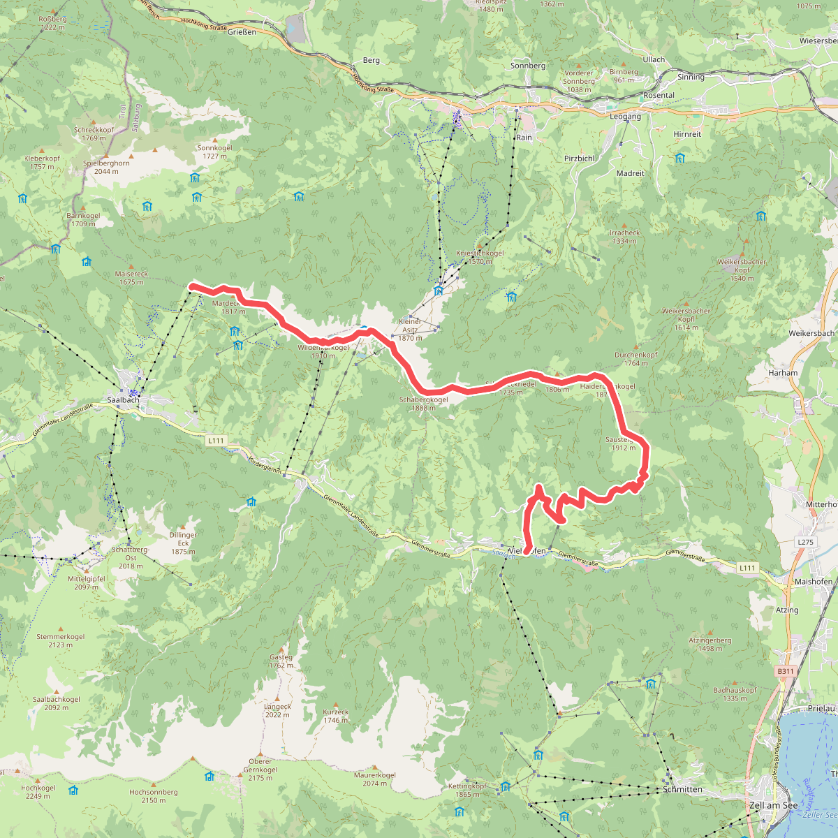 Wandertour Saalachtaler Höhenweg