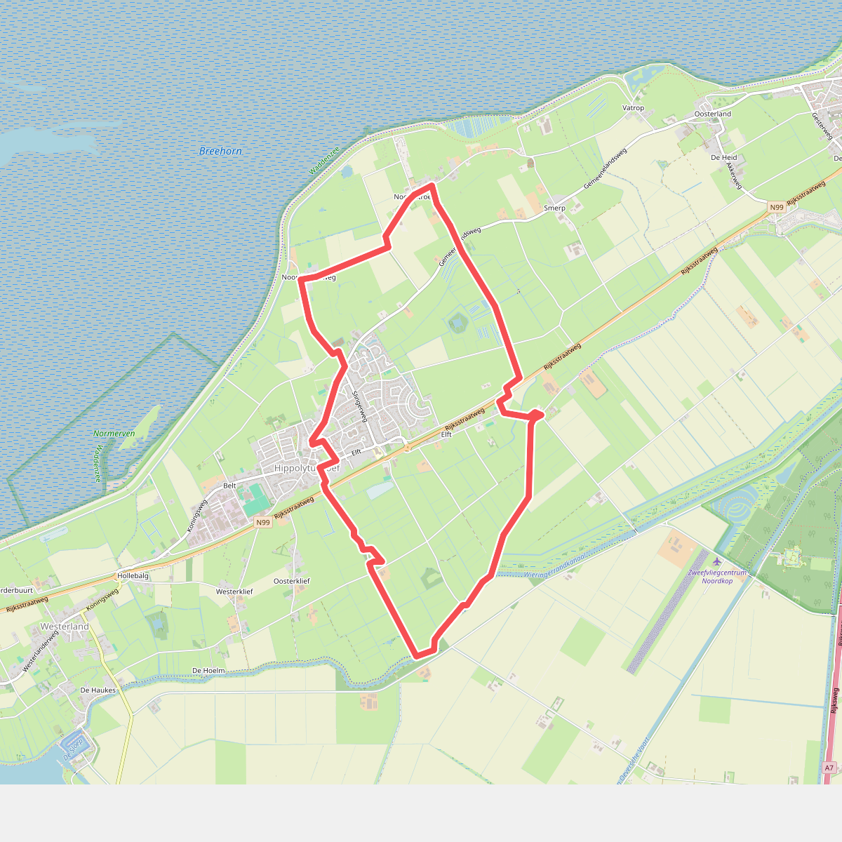 Wierdijkroute (blauw)