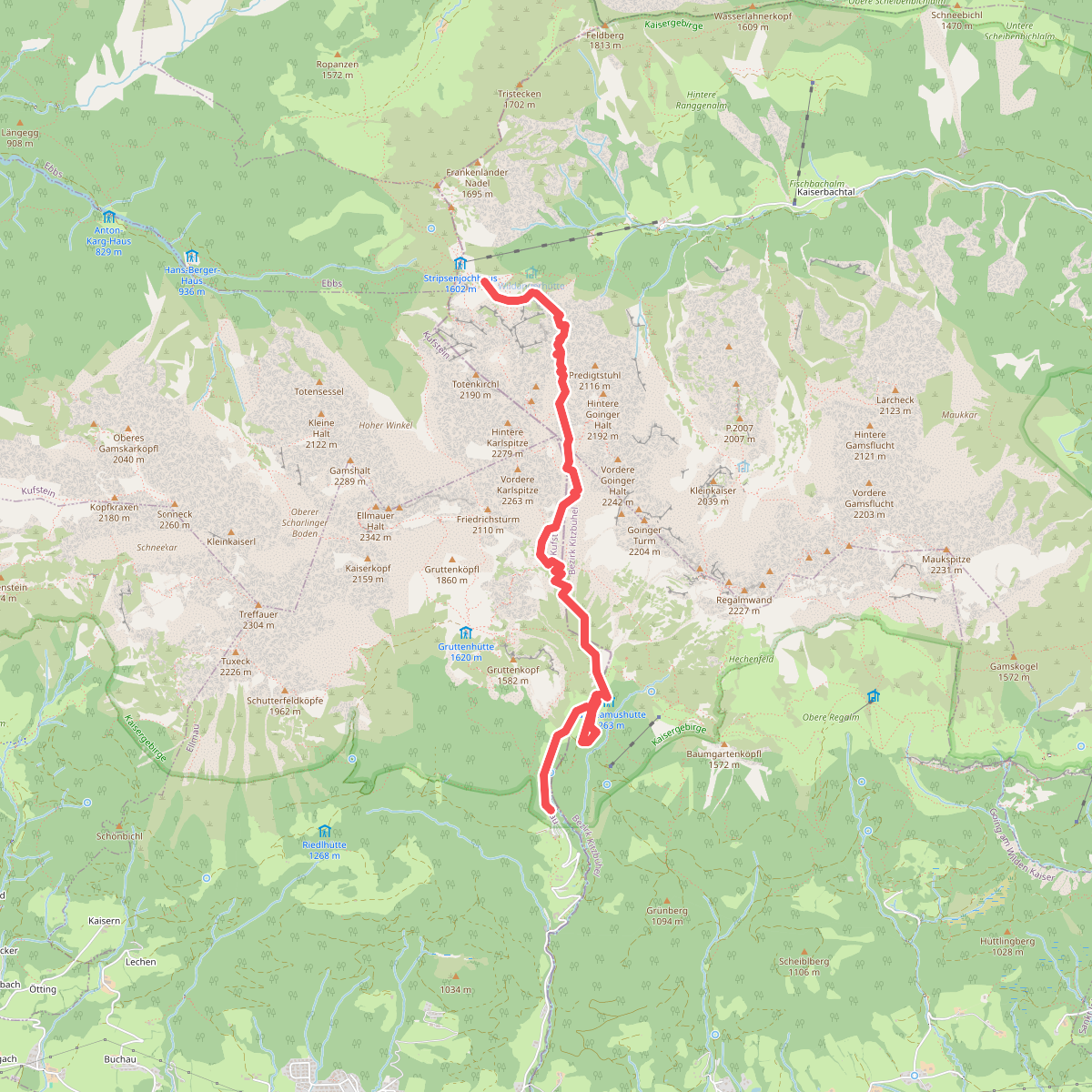 Wanderweg 812 - Wilder Kaiser