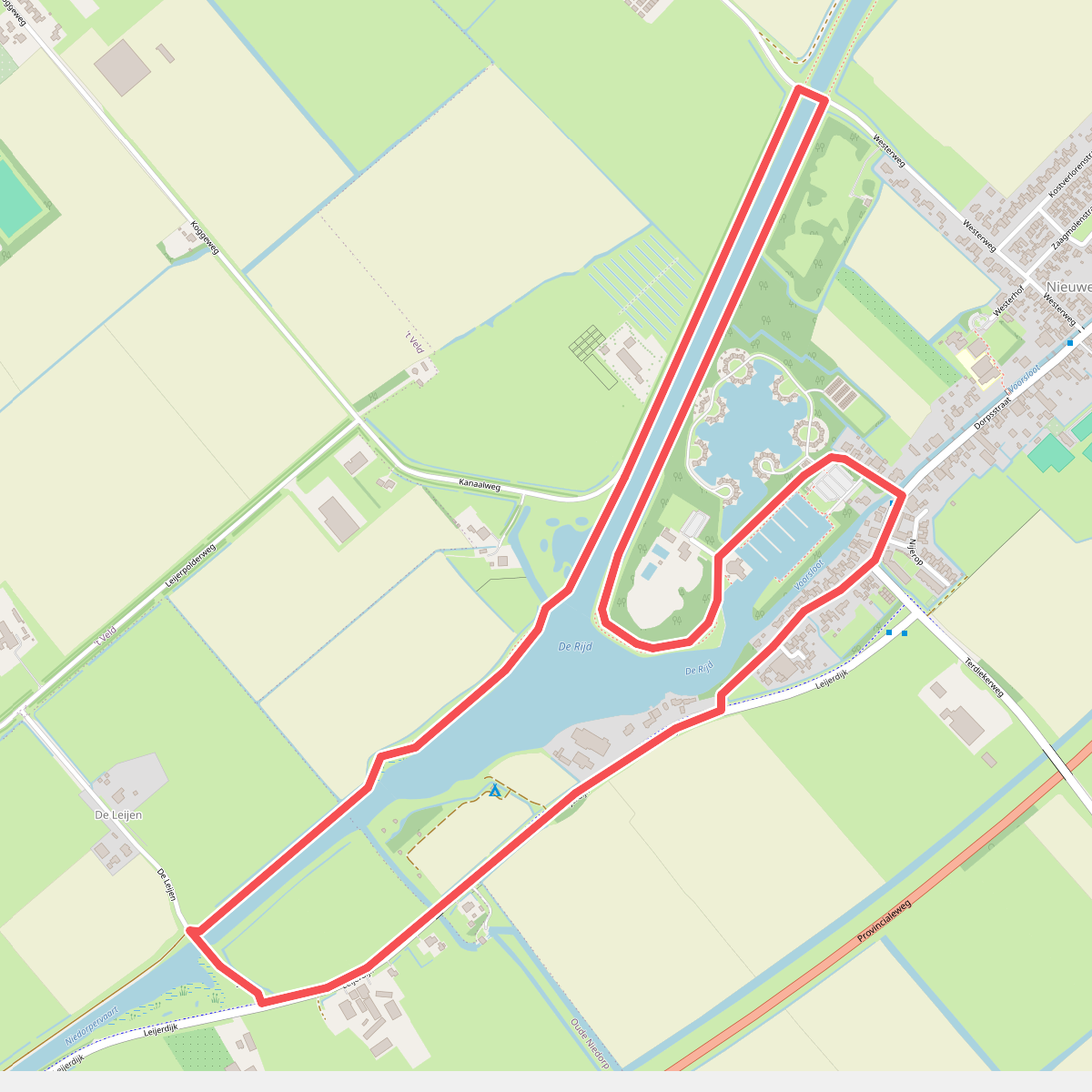 Leijerroute (rood)
