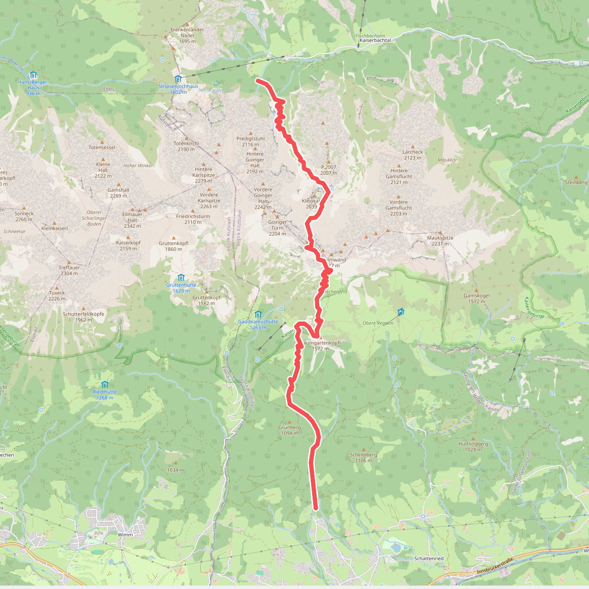 Wanderweg 815 - Wilder Kaiser
