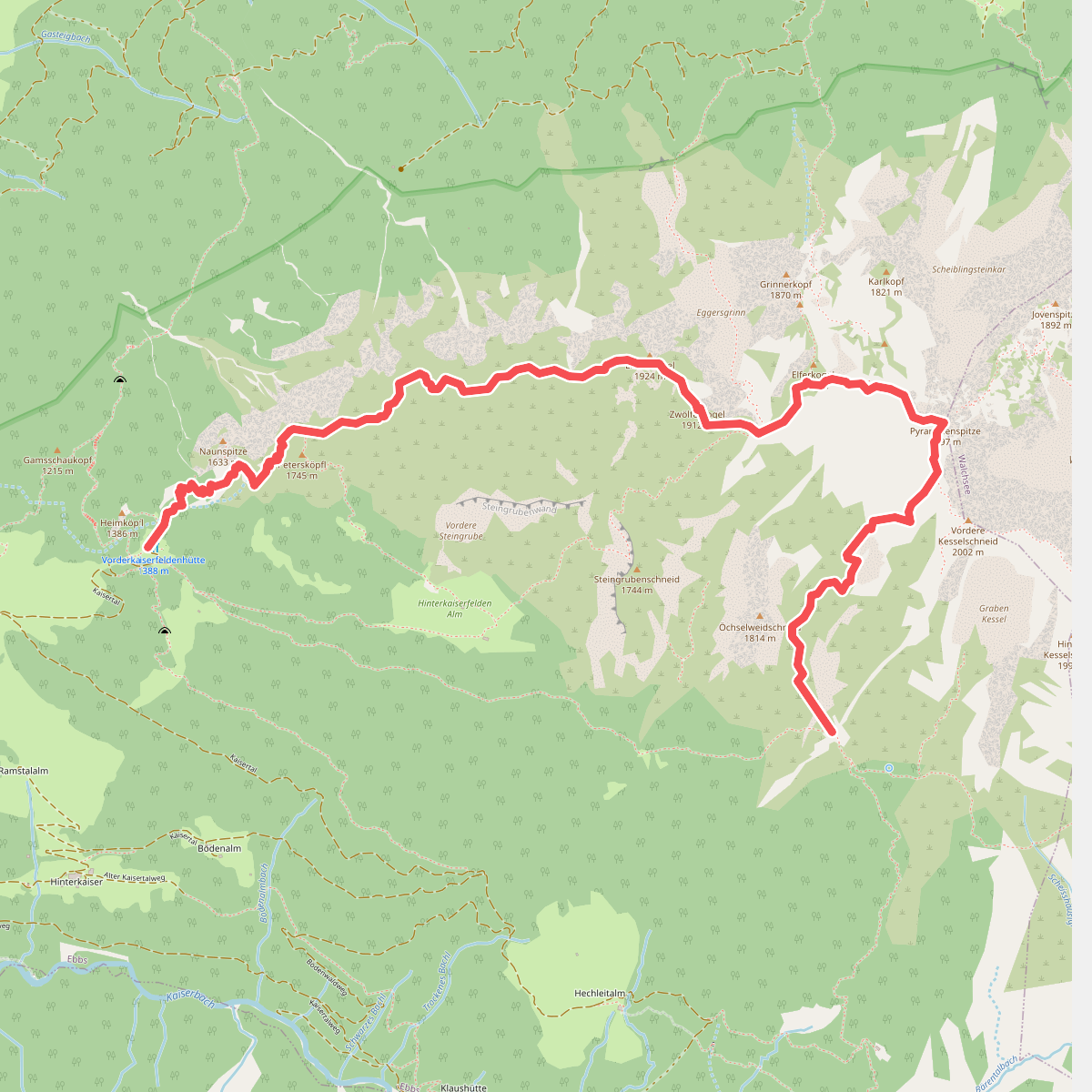 Wanderweg 835 - Kaisergebirge