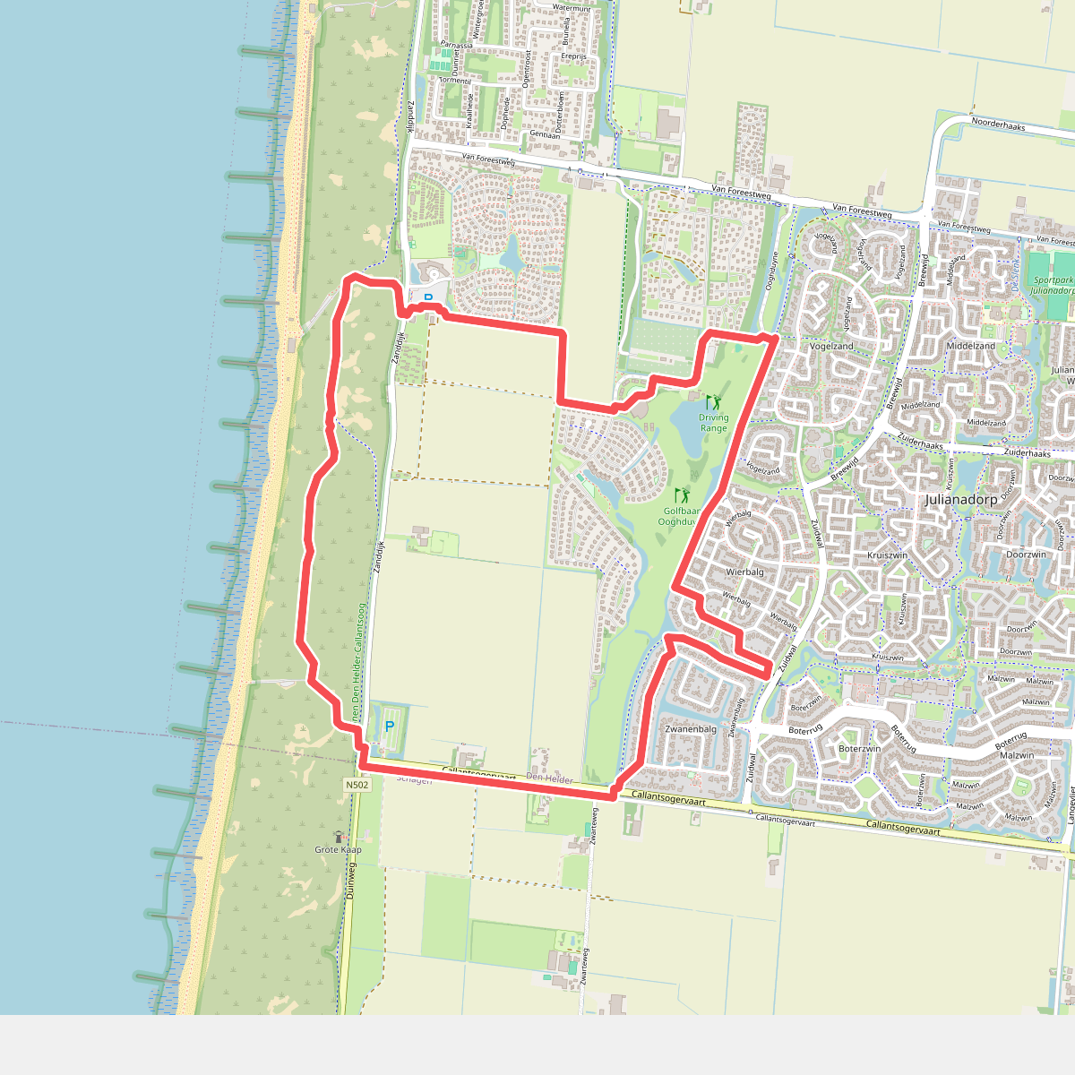 Ooghduyneroute (geel)
