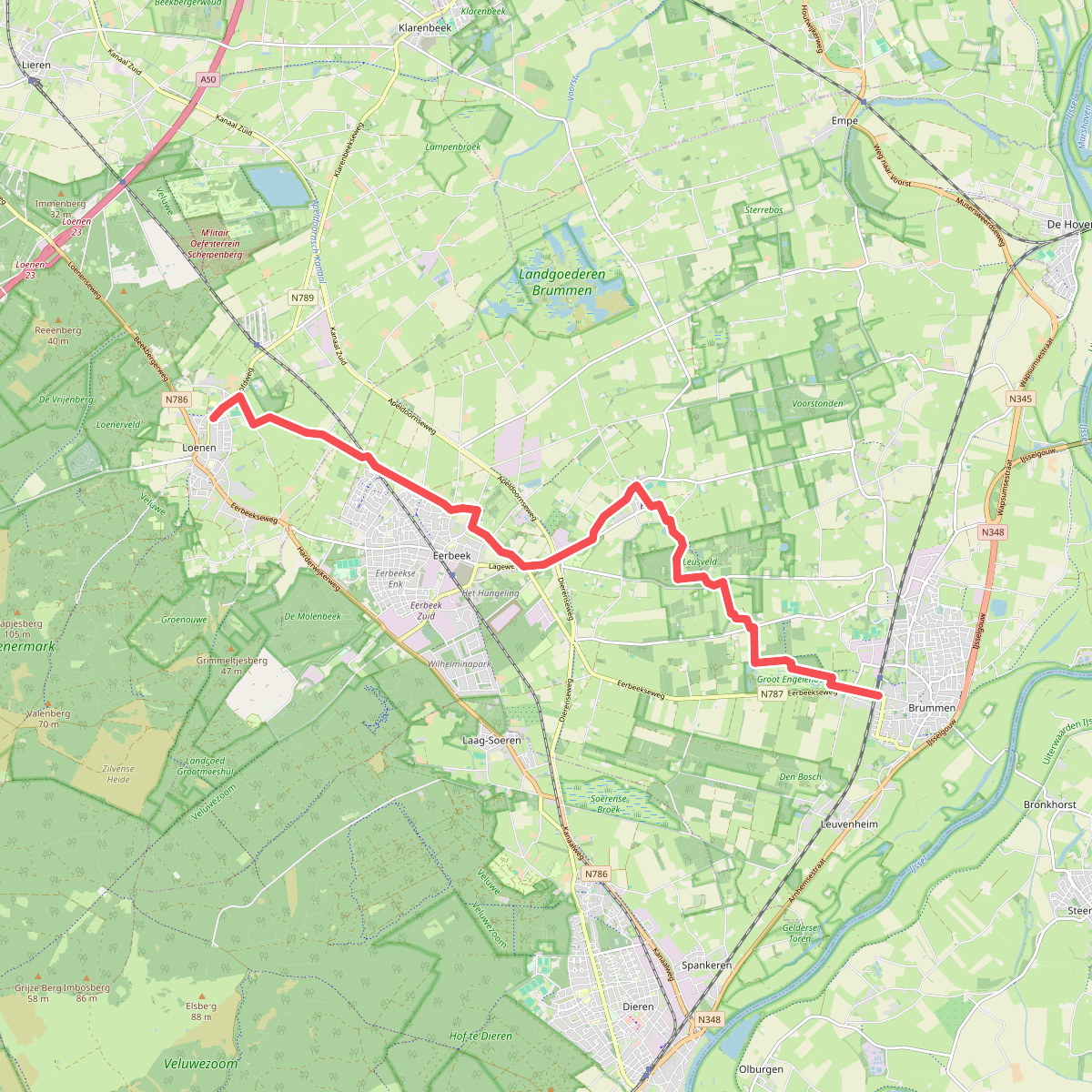 Loenen - Brummen · Trekvogelpad etappe 19