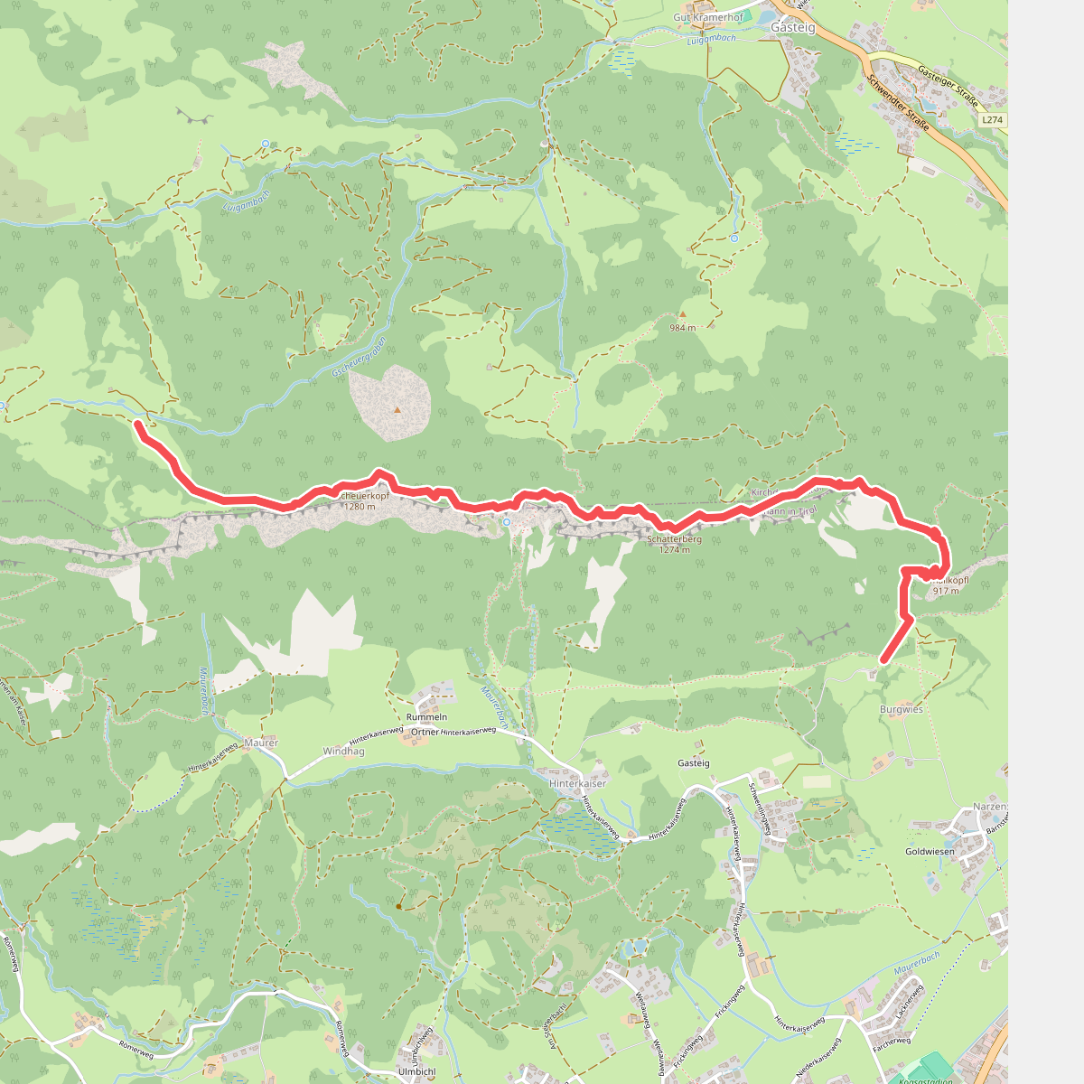 Wanderweg 9 - Niederkaiser